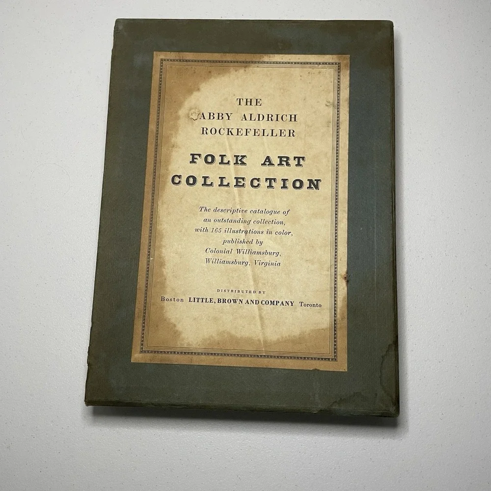 Vtg 1st‎ Edition Abby Alderich Rockefeller Folk Art Collection Book & Box 1957